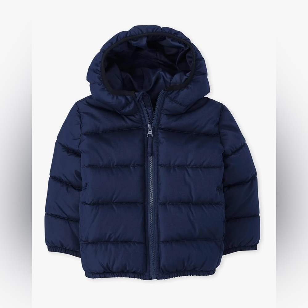 The Children's Place Dark Blue Hooded Puffer Jacket